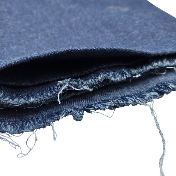Dark Indigo Denim Fabric Cotton Blend Crafting Sewing Material 1.3 Yard x 59 In - Picture 3 of 4